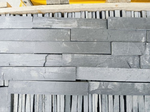 Плитка чёрная из натурального камня фасадная 30 см * 5 см, толщина 7 мм -30 мм купить в Коркино