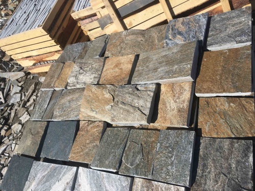 Плитка пилёная златолит Уральский для цоколя, отмостки купить в Коркино