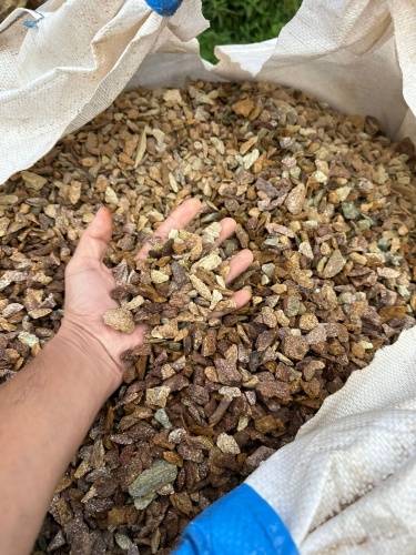 Златолит персиковый декоративная каменная крошка купить в Коркино