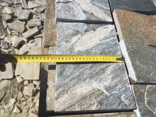 Плитка пилёная златолит Уральский для цоколя, отмостки купить в Коркино